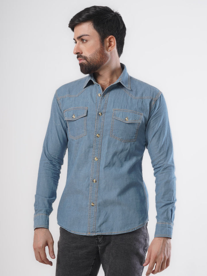 Denim Casual Shirt Sky Blue (CSD-008)