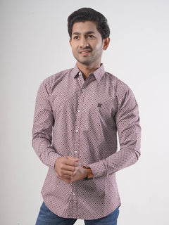 Maroon Printed Casual Shirt (CSP-040)