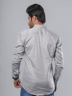 Grey Printed Casual Shirt (CSP-132)