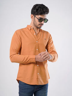 Mustard Self Button Down Casual Shirt (CSW-503)