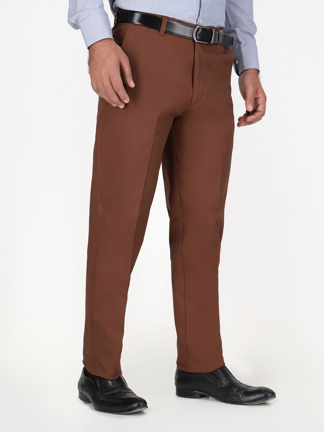 Dark Brown Wrinkle Free Trouser (CTR-87)