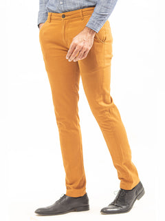 Mustard Plain Cotton Chino-19