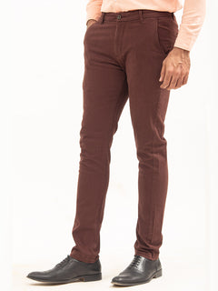 Burgundy Plain Cotton Chino-19