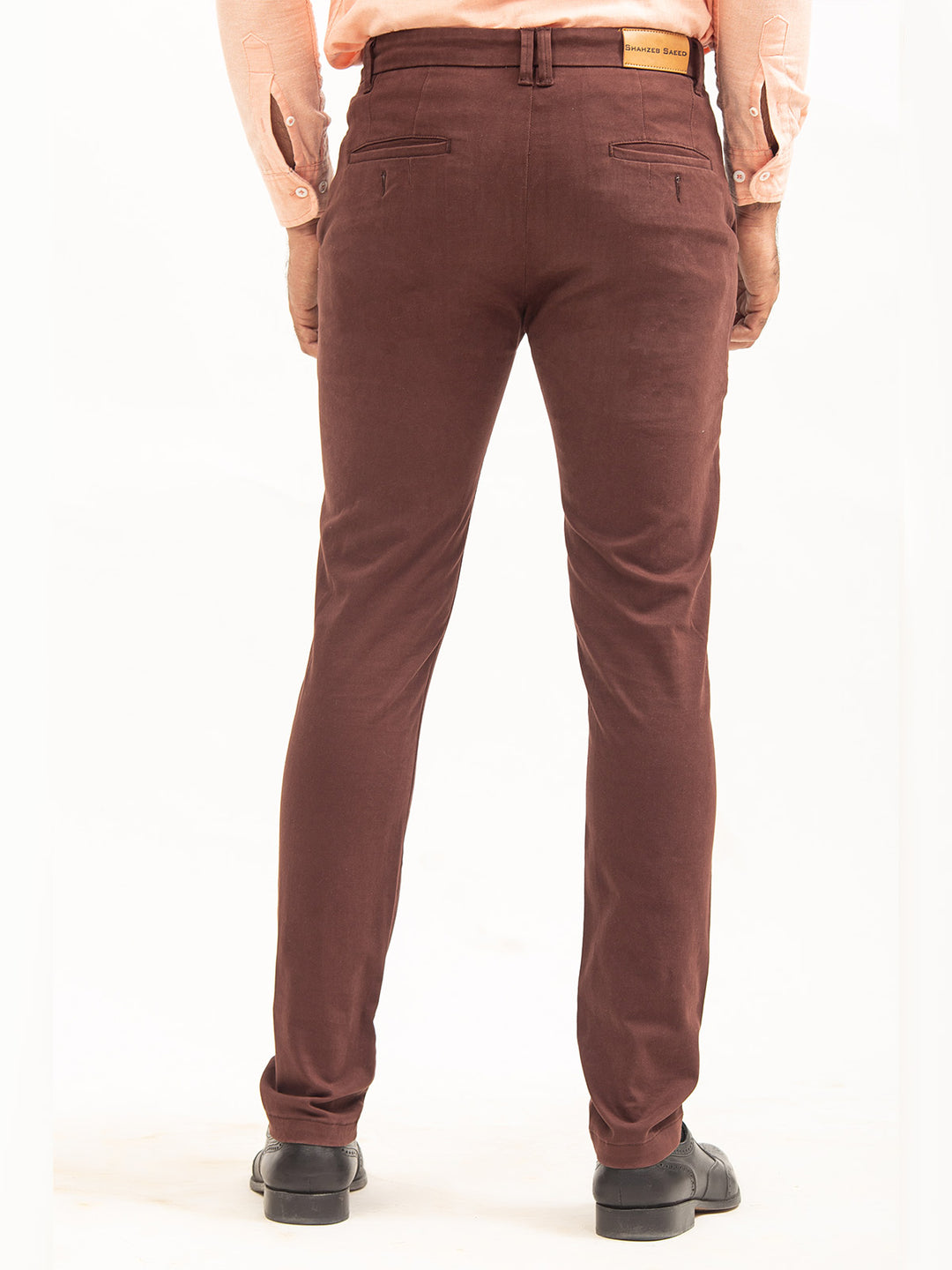 Burgundy Plain Cotton Chino-19