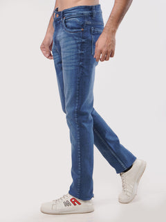 Blue Faded Stretchable Denim Jeans-32