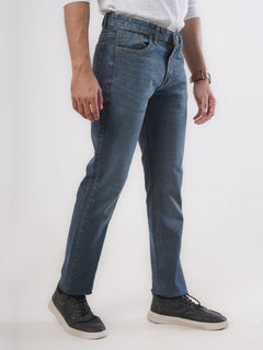 Dark Blue Faded Stretchable Denim Jeans-33