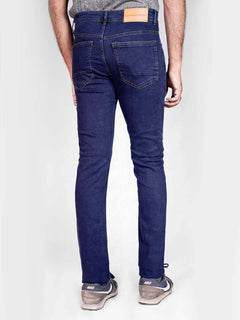 Dark Blue Plain Stretchable Denim Jeans-22