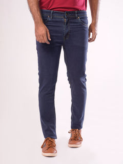 Dark Blue Plain Stretchable Denim Jeans-27