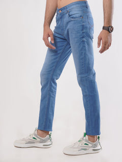 Sky Blue Faded Stretchable Denim Jeans-31