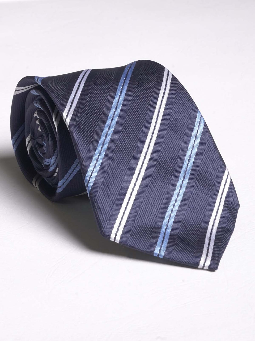 Dark Blue Luxury Emerald Stripe Tie (TIE-593)