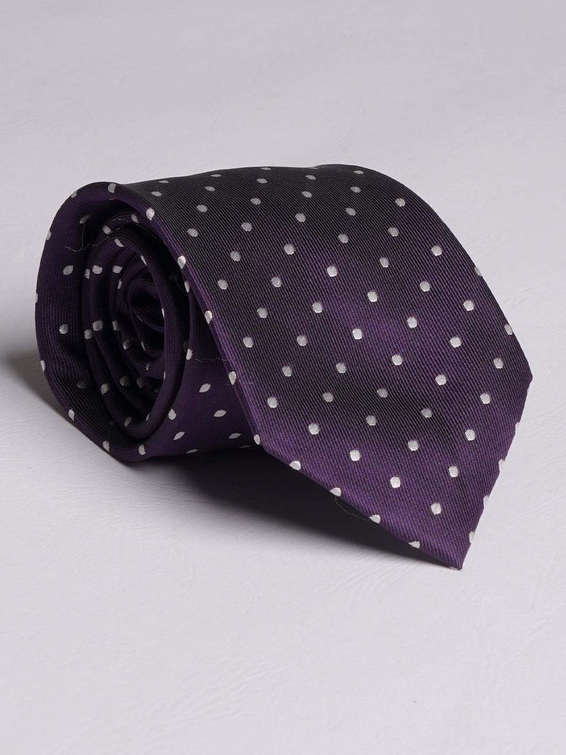 Dark Purple Dotted Tie (TIE-764)