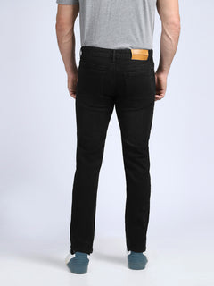 Charcoal Grey Plain Stretchable Denim Jeans-25