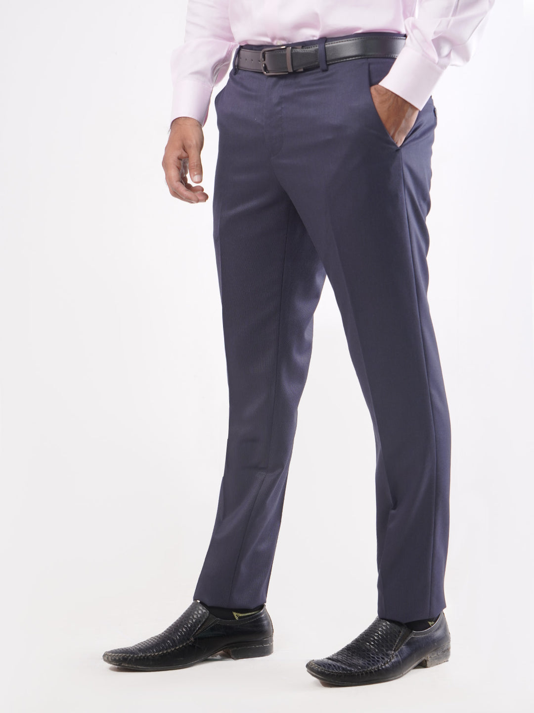 Bluish Grey Self Executive Formal Dress Trouser (FDT-031)