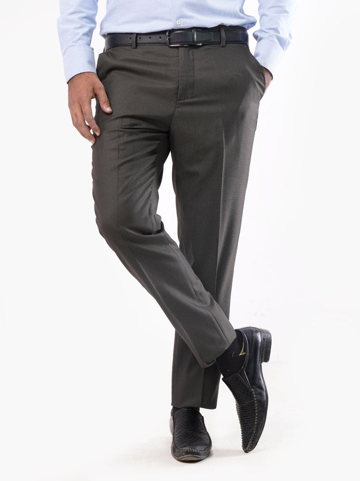 Dark Brown Self Executive Formal Dress Trouser (FDT-035)