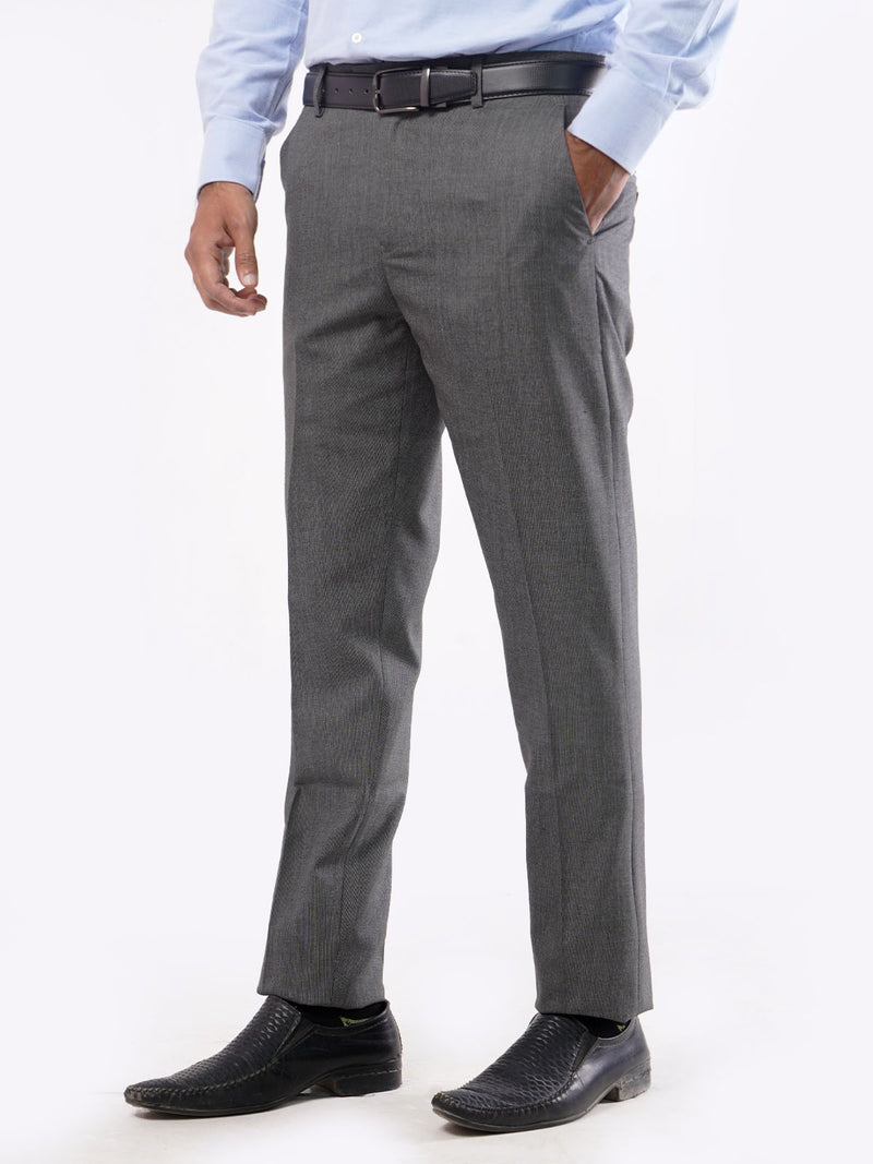 Dark Grey Self Executive Formal Dress Trouser (FDT-036)