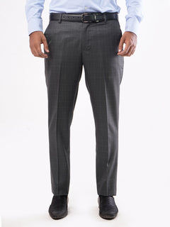 Dark Grey Self Check Executive Formal Dress Trouser (FDT-042)