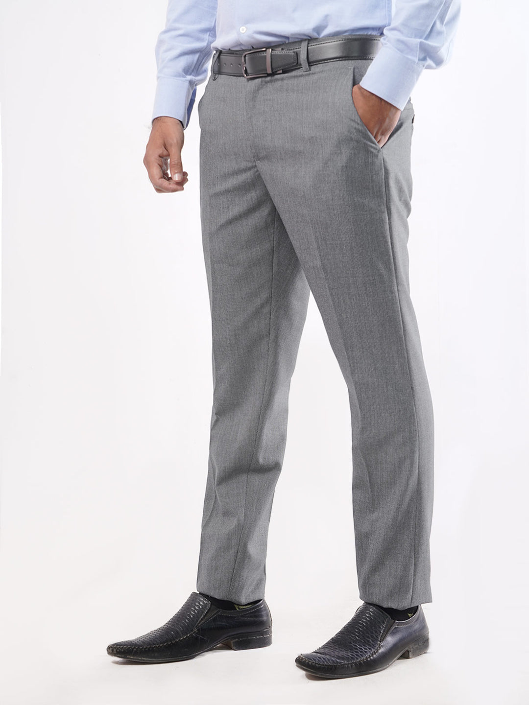 Ash Grey Self Executive Formal Dress Trouser (FDT-018)