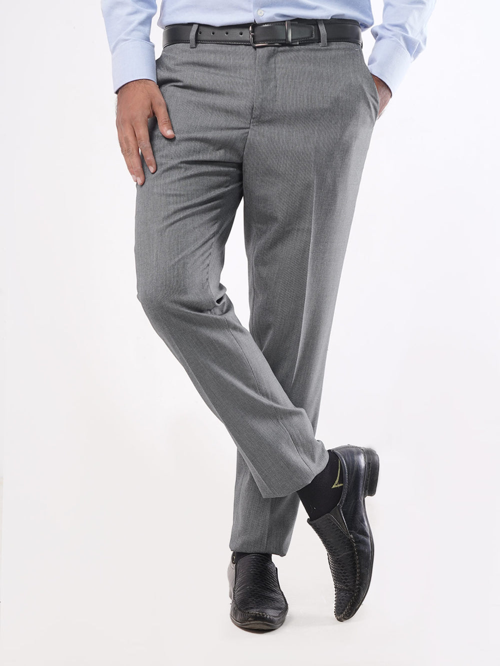 Ash Grey Self Executive Formal Dress Trouser (FDT-018)