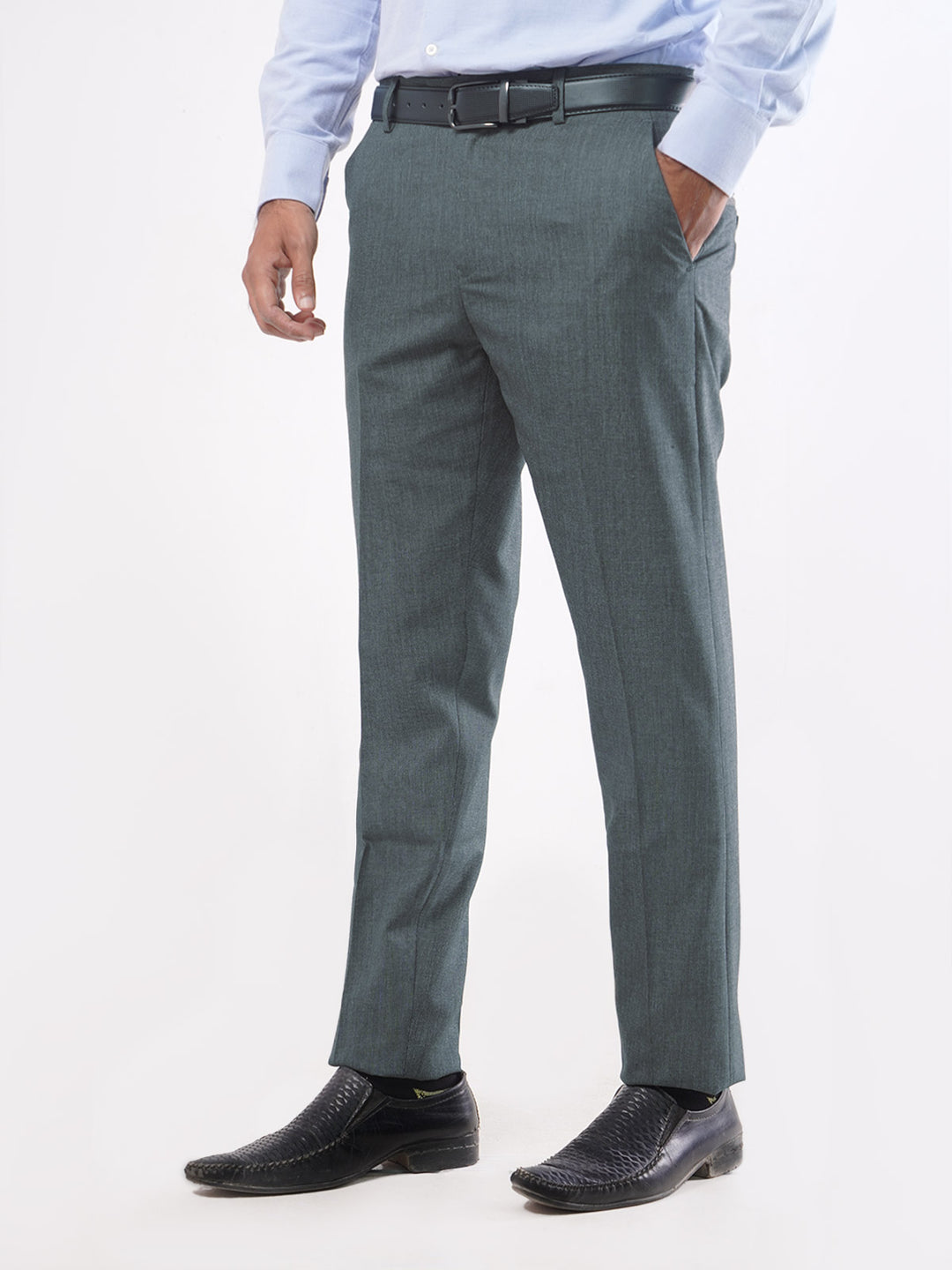 Charcoal Grey Self Executive Formal Dress Trouser (FDT-021)