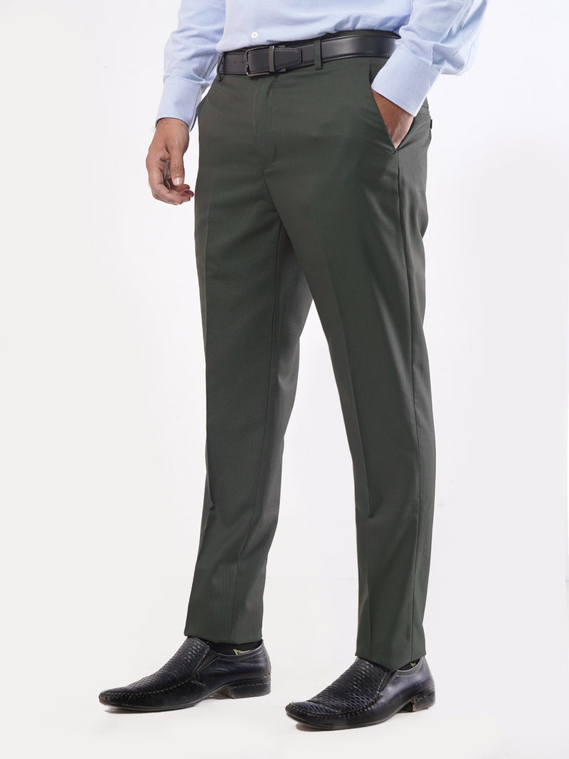 Dark Olive Self Executive Formal Dress Trouser (FDT-026)