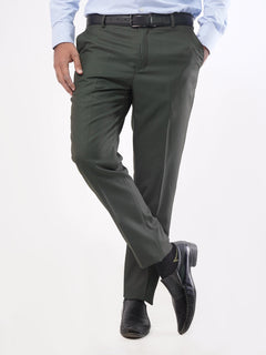 Dark Olive Self Executive Formal Dress Trouser (FDT-026)