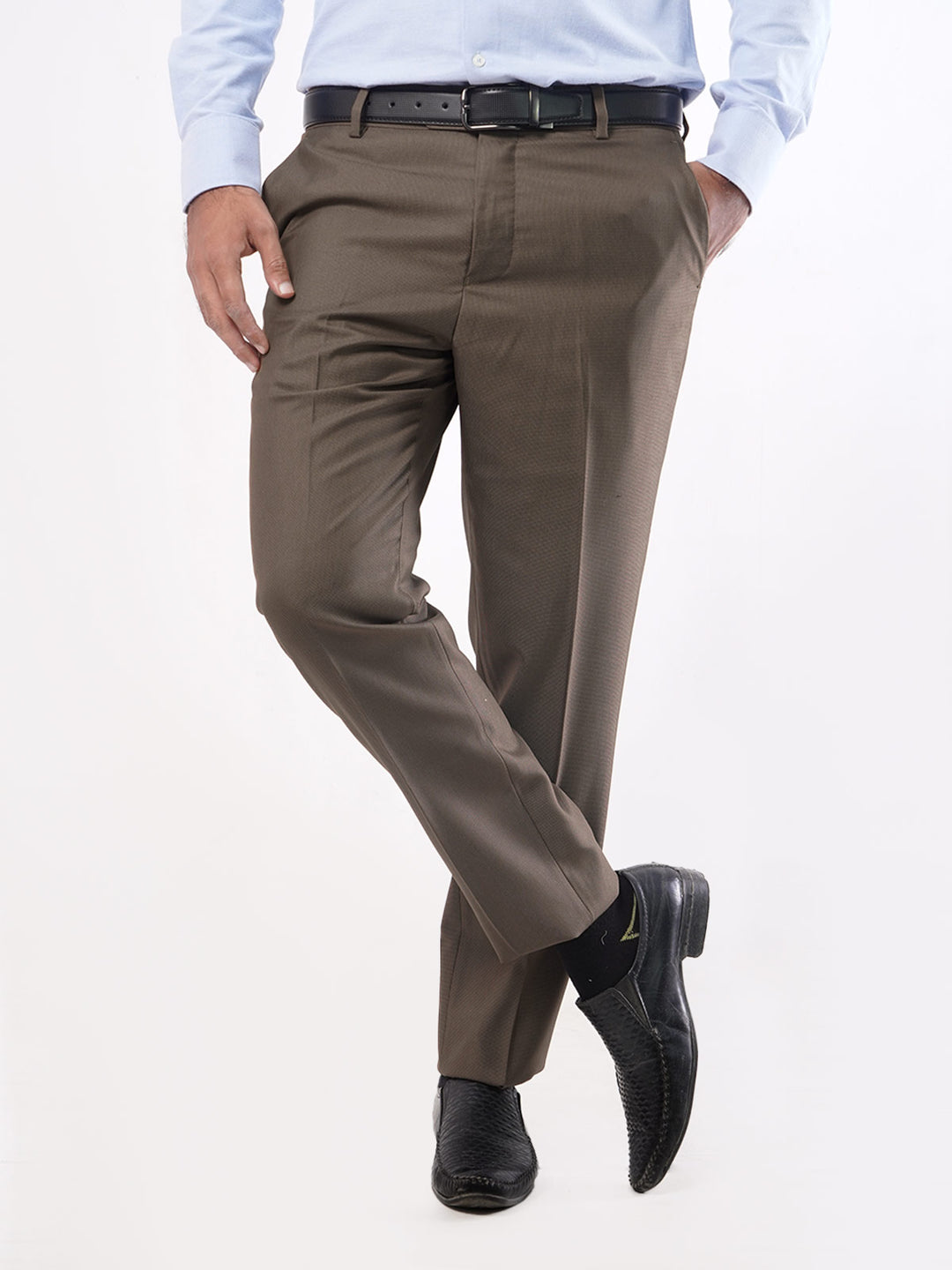 Brown Self Executive Formal Dress Trouser (FDT-032)