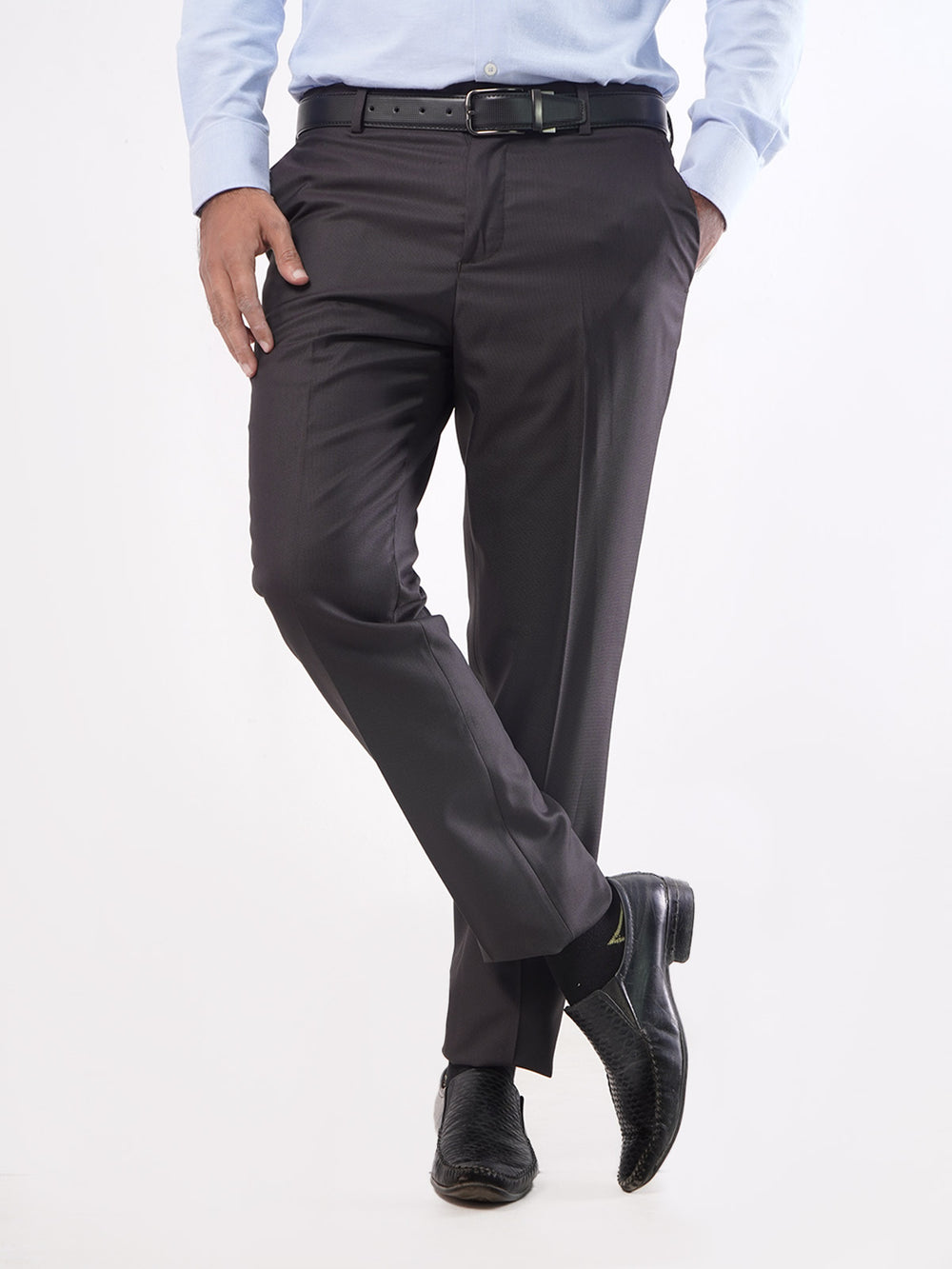 Dark Purple Self Executive Formal Dress Trouser (FDT-034)