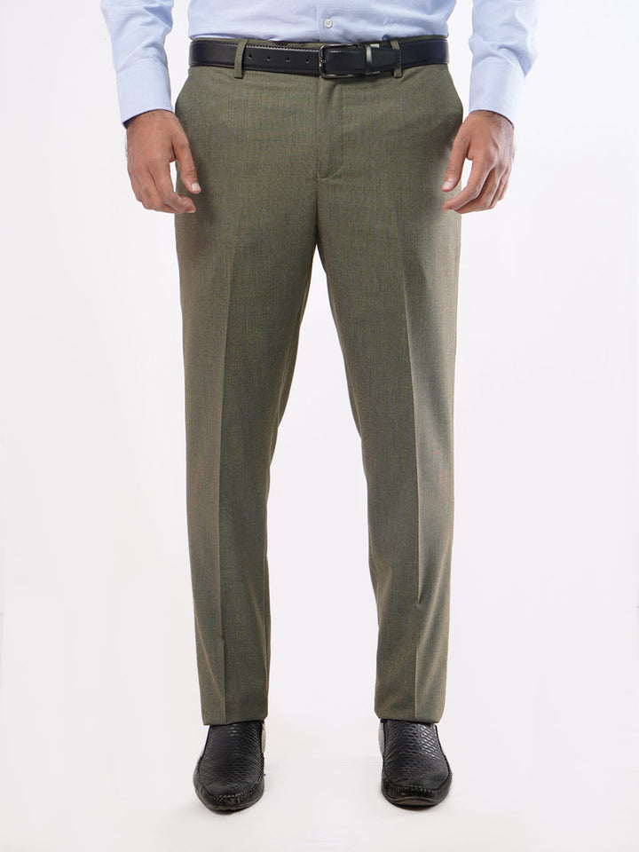 Olive Green Self Executive Formal Dress Trouser (FDT-039)