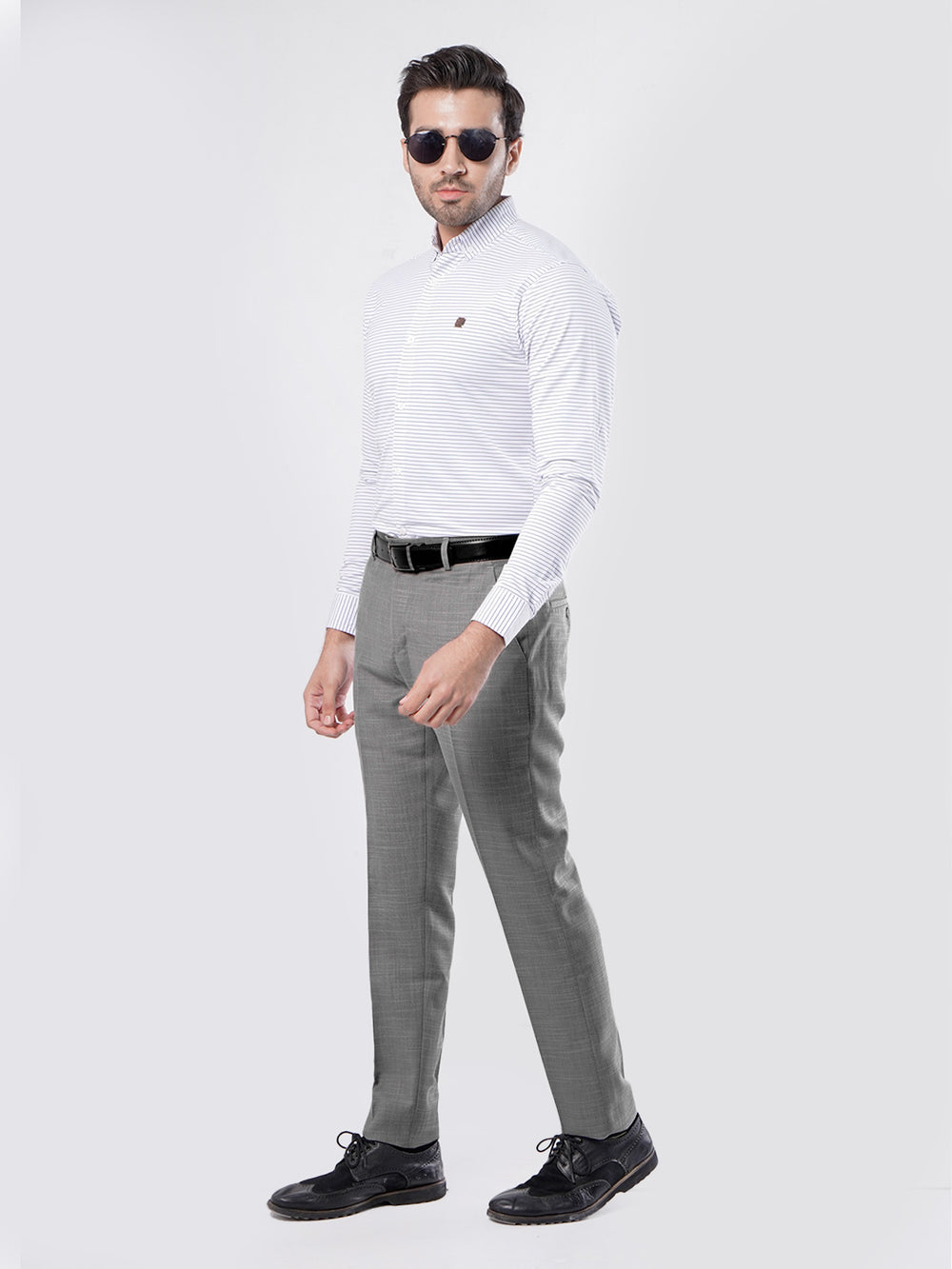 Light Grey Self Executive Formal Dress Trouser (FDT-046)