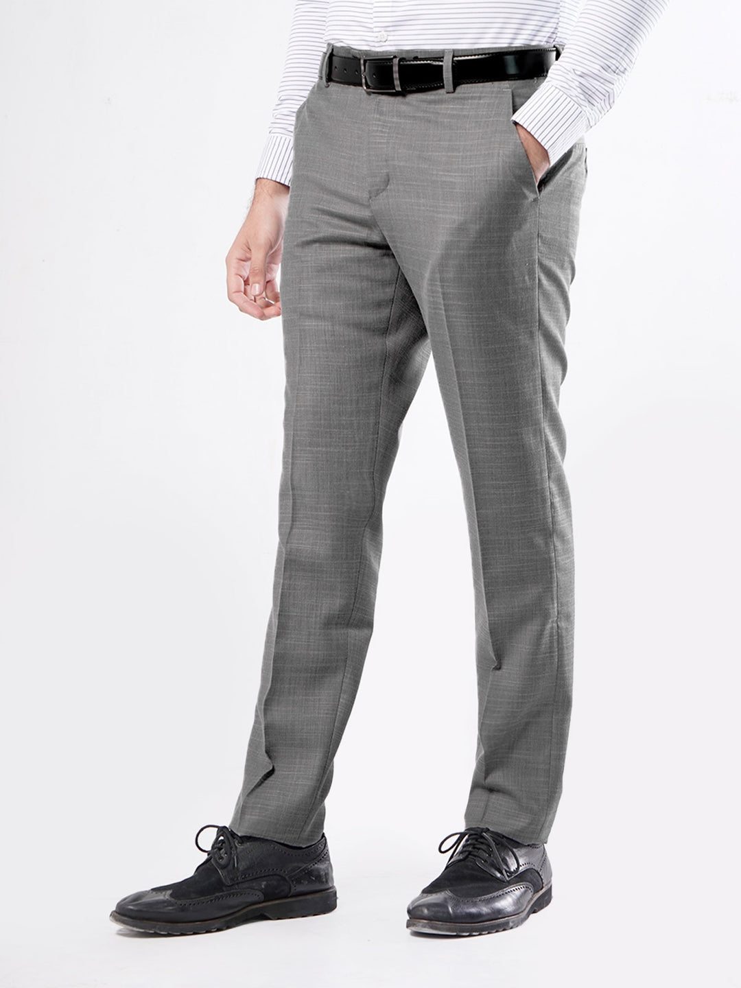 Light Grey Self Executive Formal Dress Trouser (FDT-046)