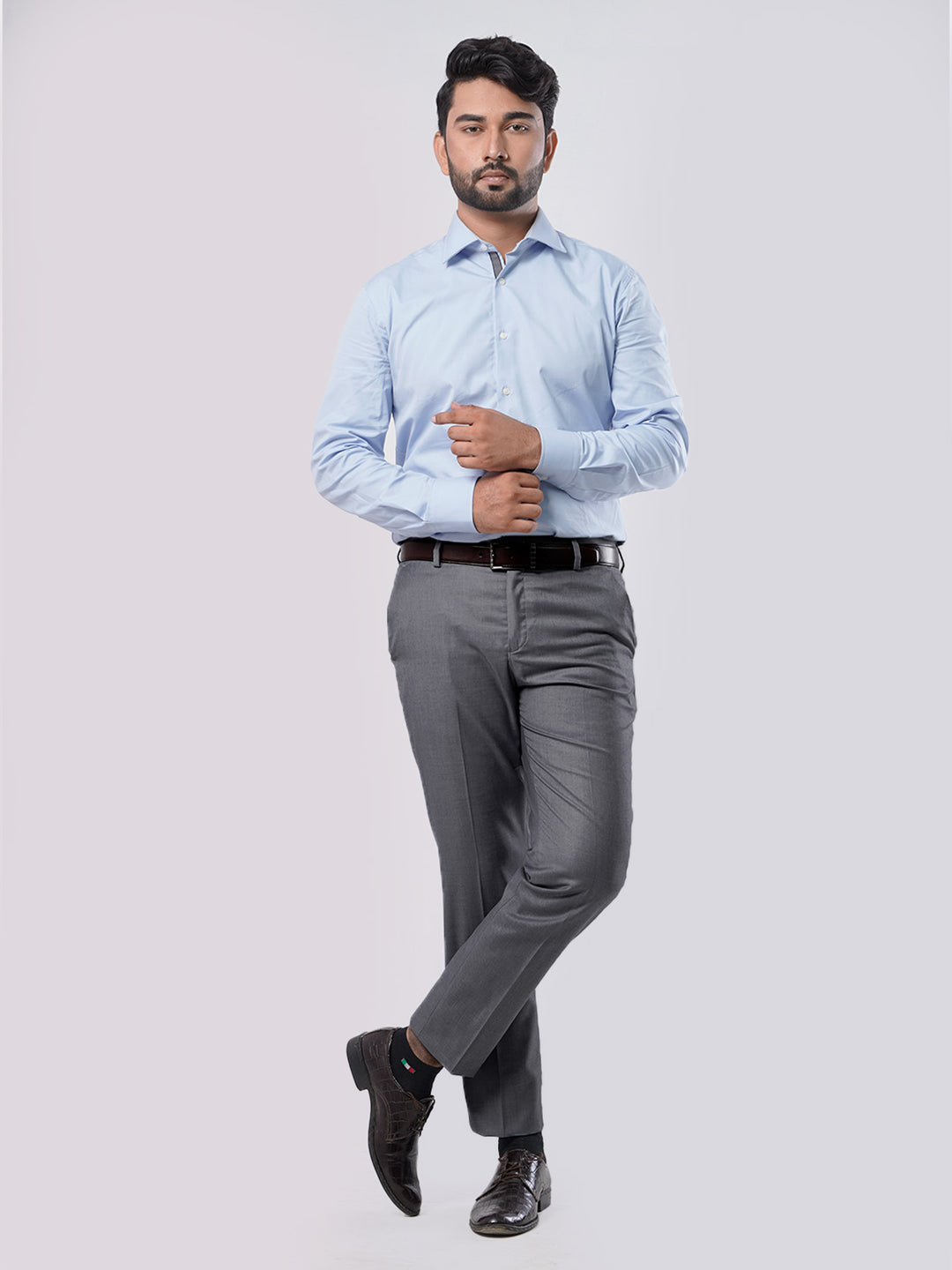 Dark Grey Self Executive Formal Dress Trouser (FDT-047)