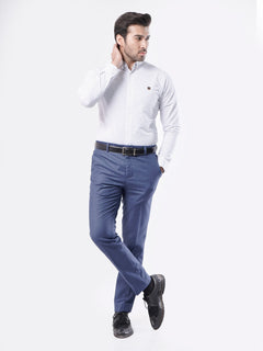Blue Self Executive Formal Dress Trouser (FDT-048)