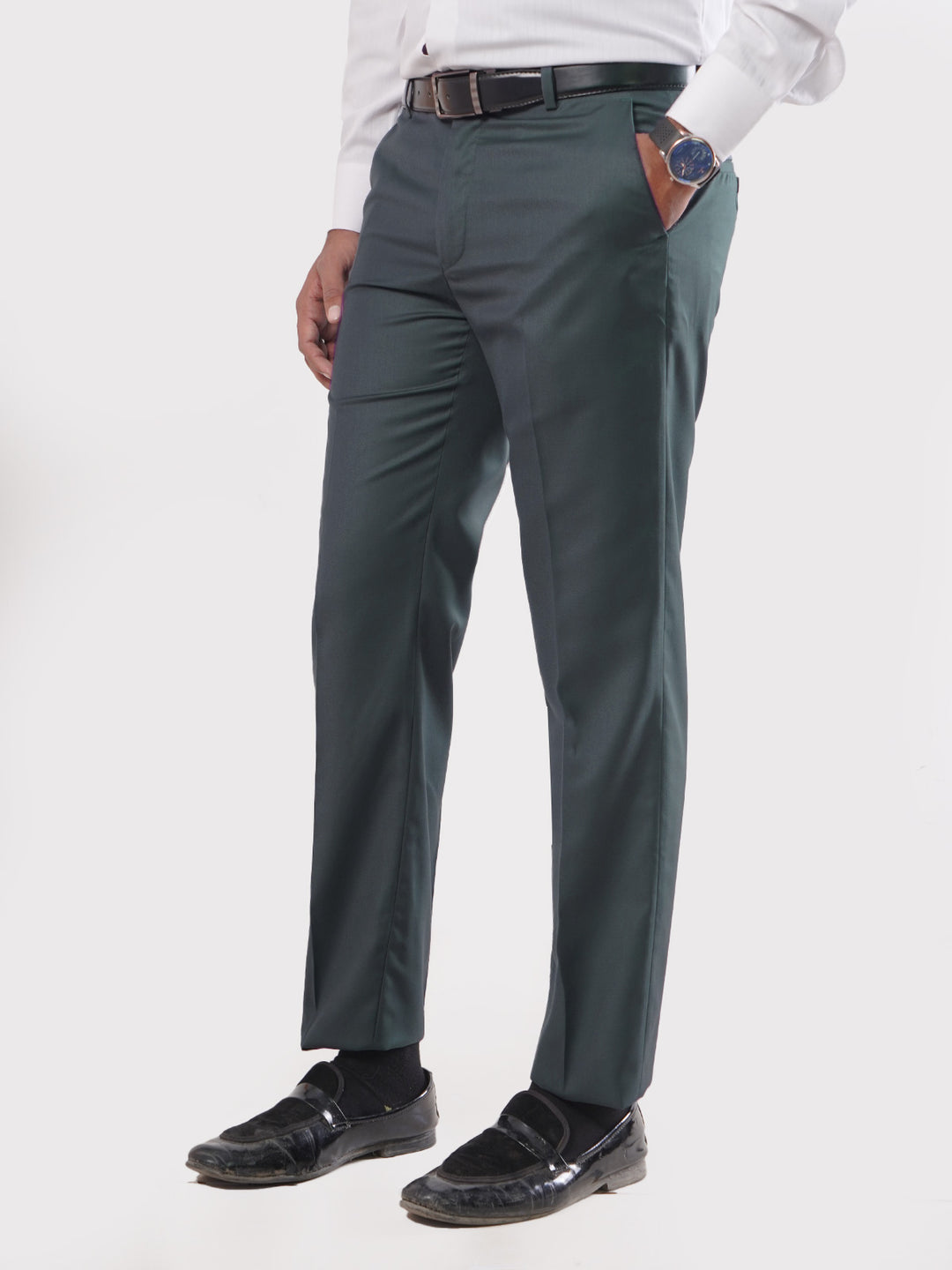 Dark teal Green Plain Formal Dress Trouser (FDT-061)