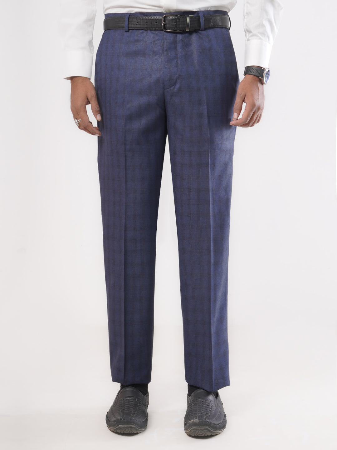 Blue Self Executive Formal Dress Trouser (FDT-071)