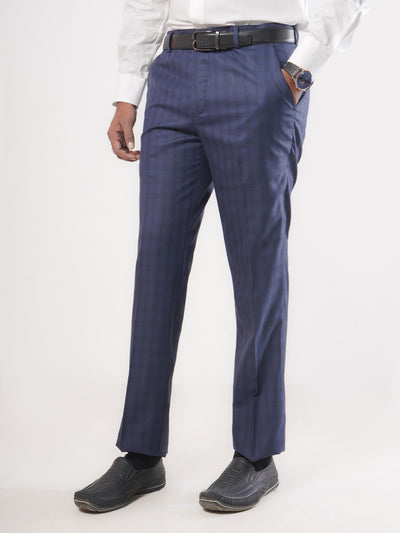 Blue Self Executive Formal Dress Trouser (FDT-071)
