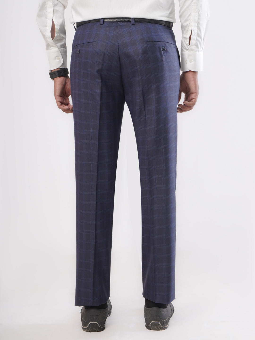 Blue Self Executive Formal Dress Trouser (FDT-079)