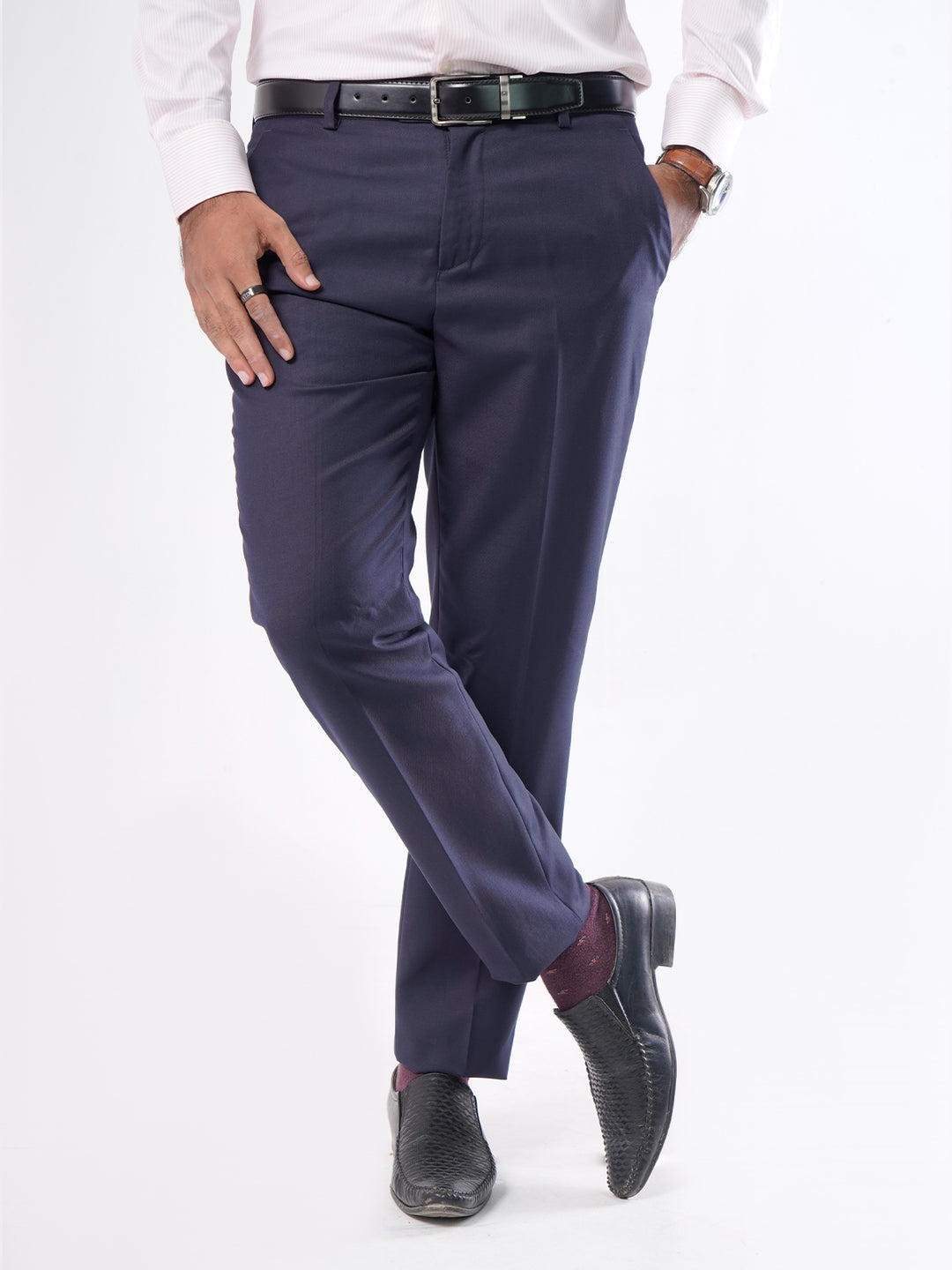 Dark Blue Plain Formal Dress Trouser (FDT-081)