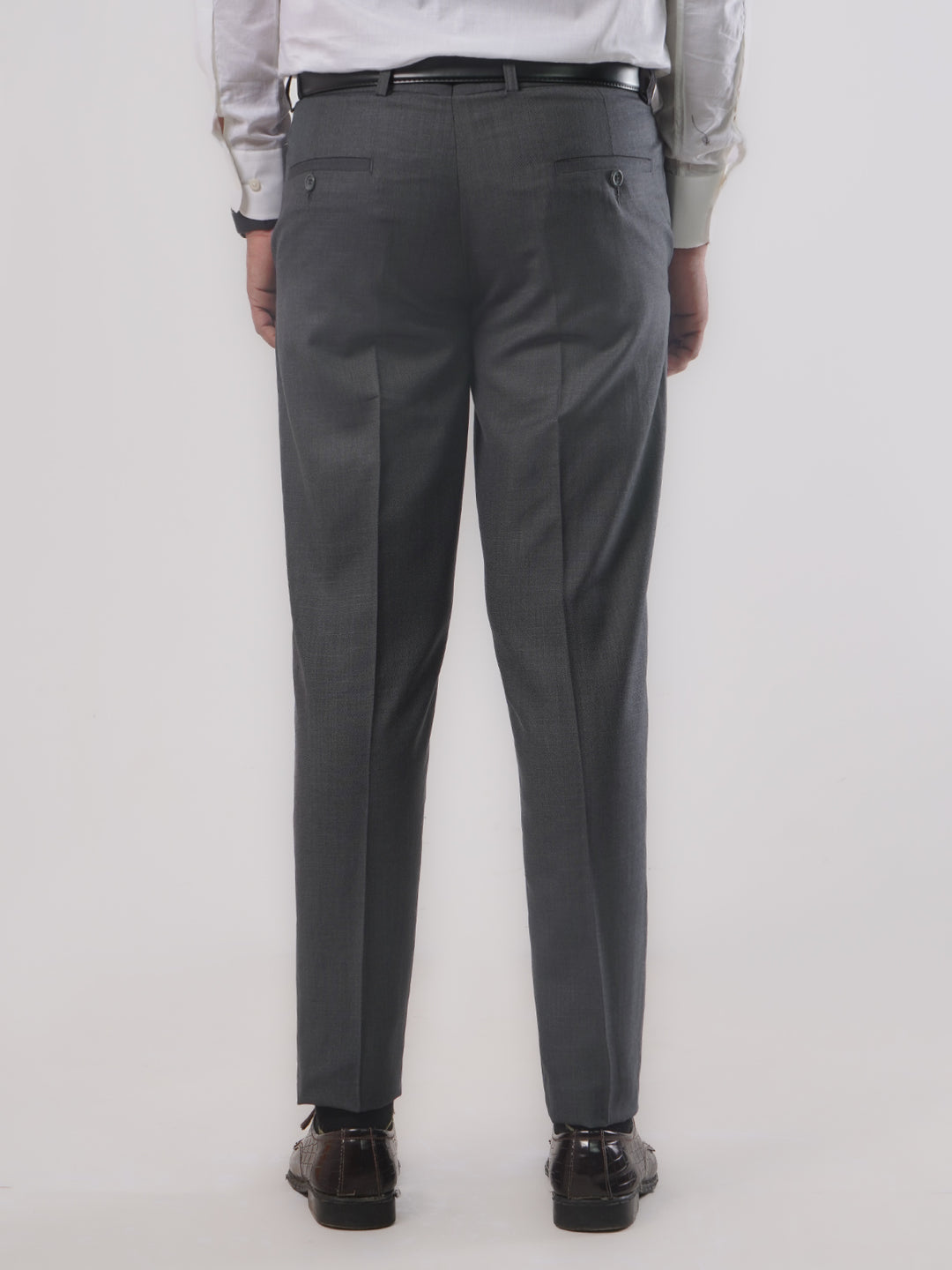 Dark Grey Self Formal Dress Trouser (FDT-086)