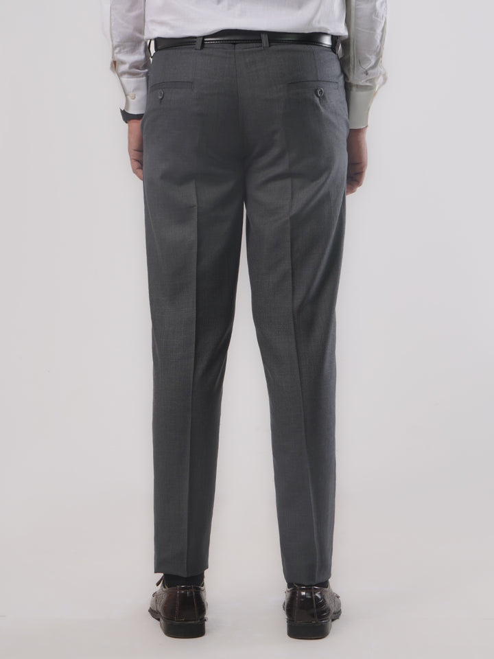 Dark Grey Self Formal Dress Trouser (FDT-086)