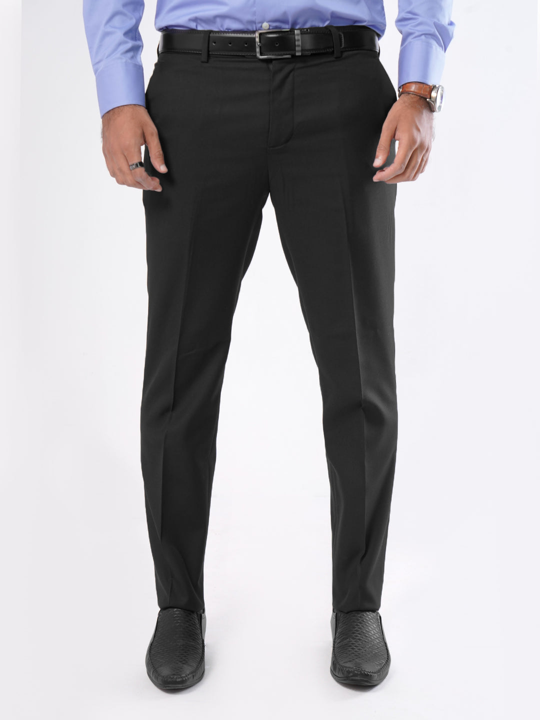 Black Plain Formal Regular Fit Dress Trouser (FDT-088)