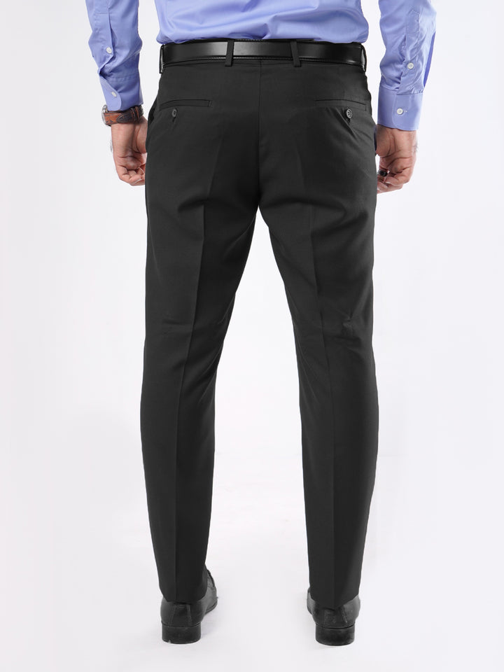 Black Plain Formal Regular Fit Dress Trouser (FDT-088)