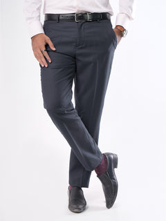 Navy Blue Plain Formal Regular Fit Dress Trouser (FDT-090)