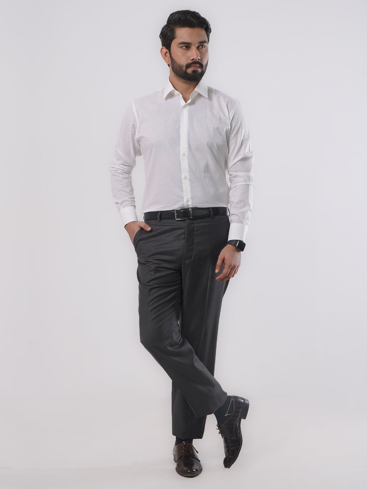 Dark Grey Self Formal Dress Trouser (FDT-092)