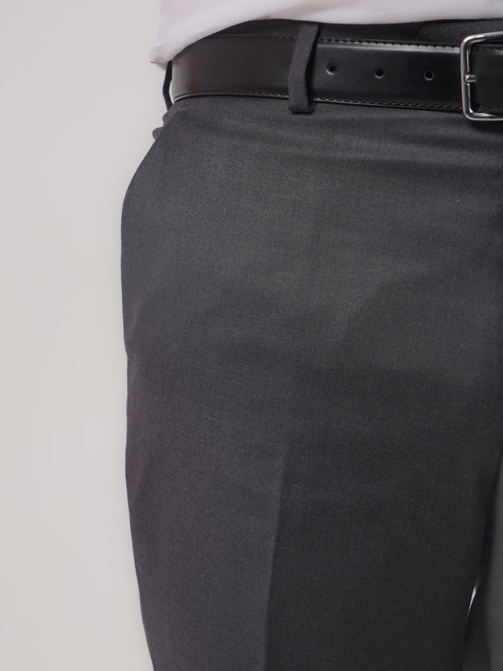 Dark Grey Self Formal Dress Trouser (FDT-092)