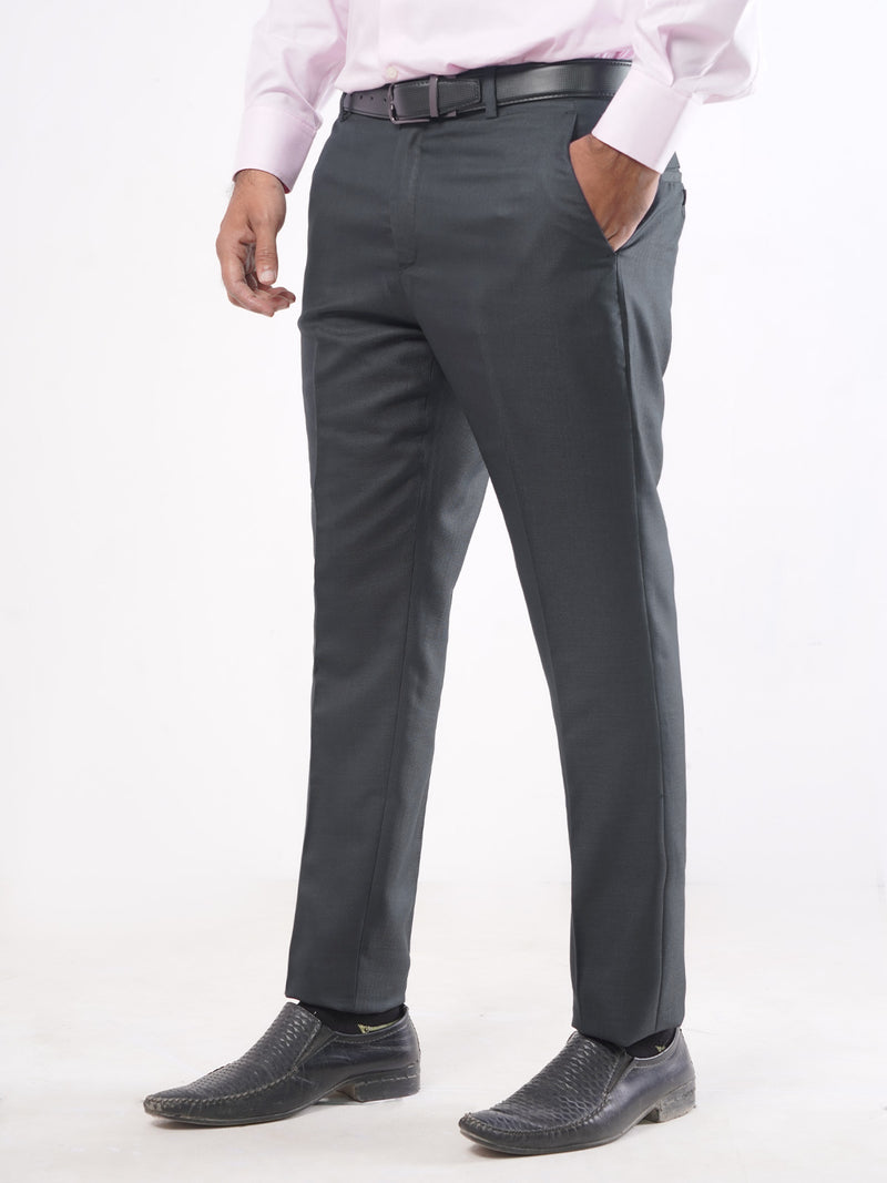 Charcoal Grey Self Executive Formal Dress Trouser (FDT-094)