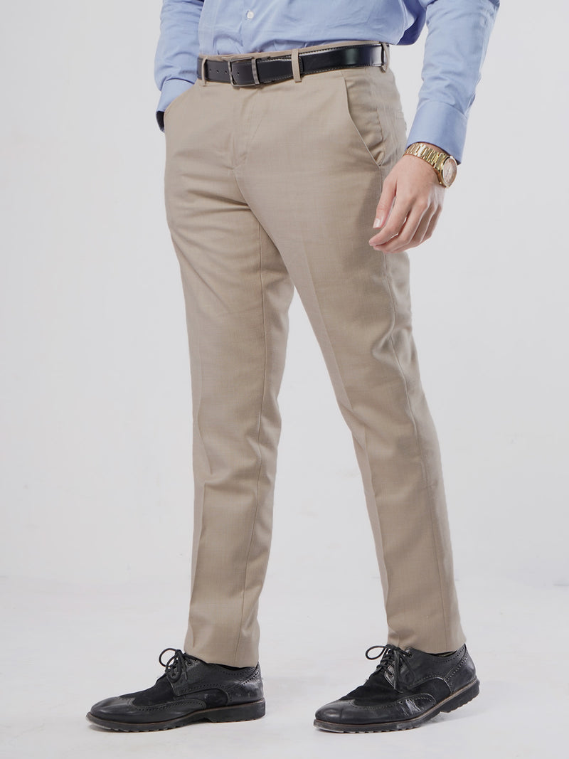 Beige Self Executive Formal Dress Trouser (FDT-097)