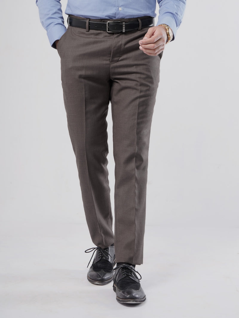 Brown Self Executive Formal Dress Trouser (FDT-100)