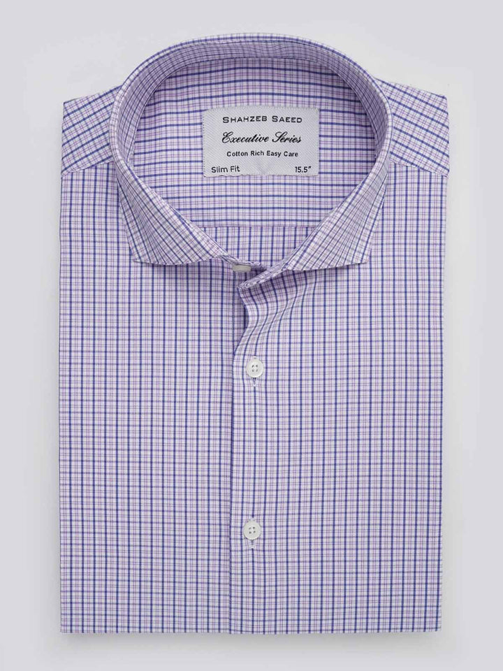 Multi Checkered, Executive Series, Cutaway Collar Men’s Formal Shirt (FS-113)