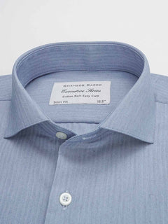 Blue Self Striped, Executive Series, Cutaway Collar Men’s Formal Shirt (FS-116)