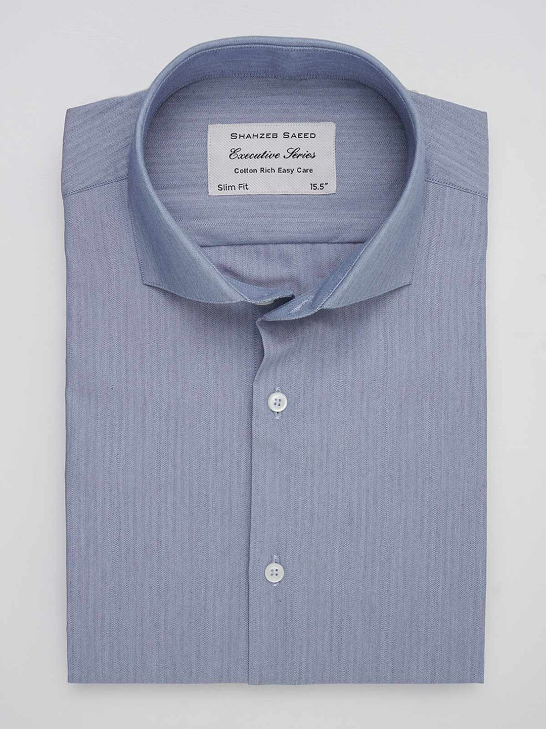 Blue Self Striped, Executive Series, Cutaway Collar Men’s Formal Shirt (FS-116)